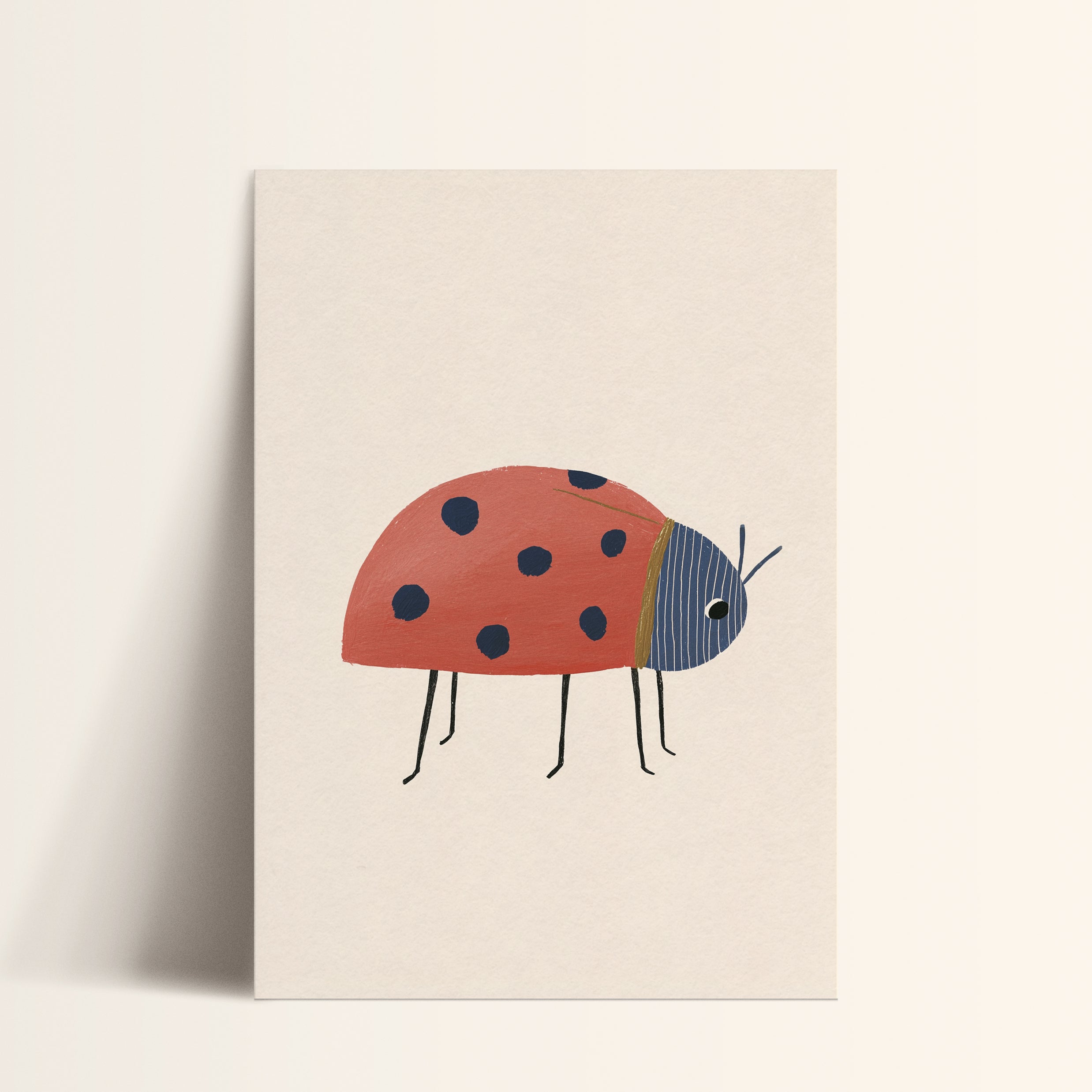 Ladybug Print | Cute Insect Nursery Wall Art for Nature Kids Room – Malunio