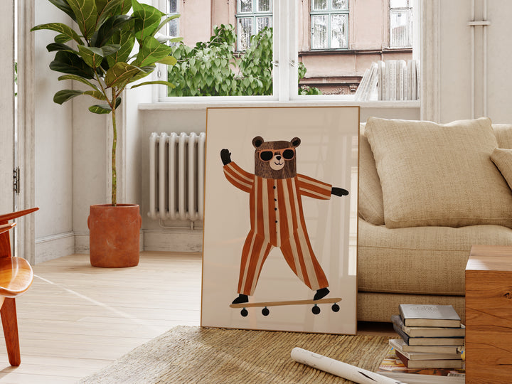 Skateboarding Bear