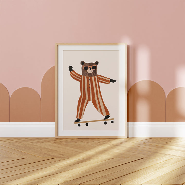 Skateboarding Bear