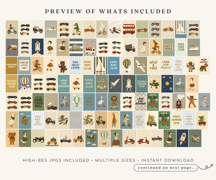 Retro Vehicle Wall Art Bundle