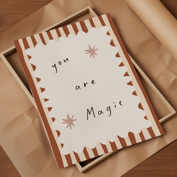 a card that says you are magic on it