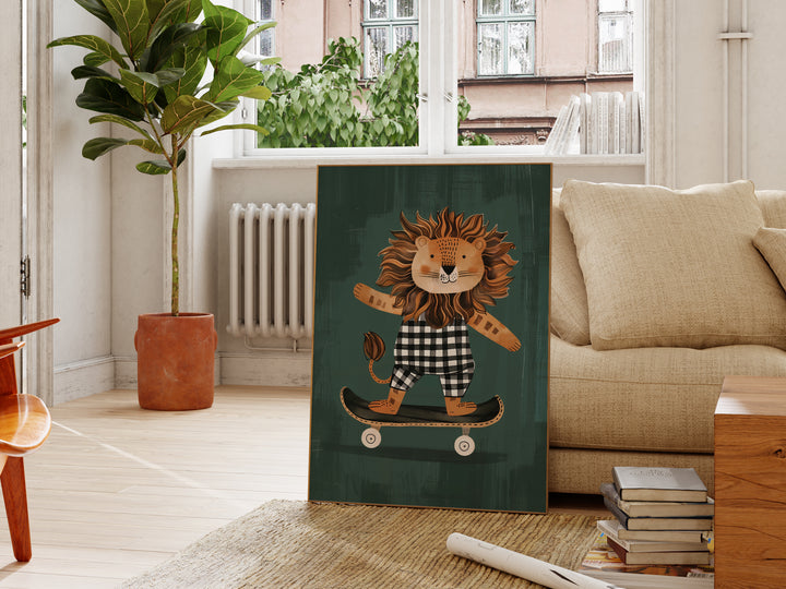 Lion Skateboarding Green
