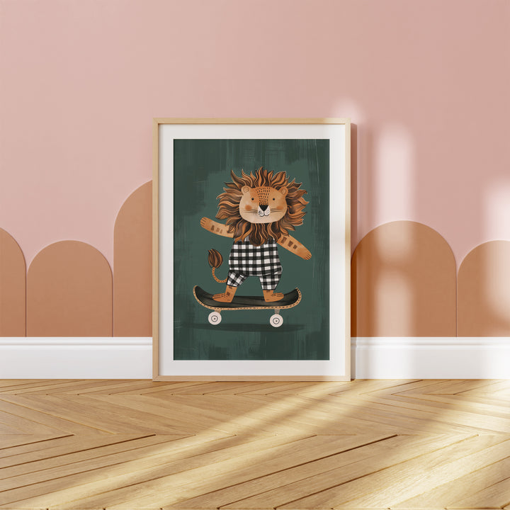 Lion Skateboarding Green