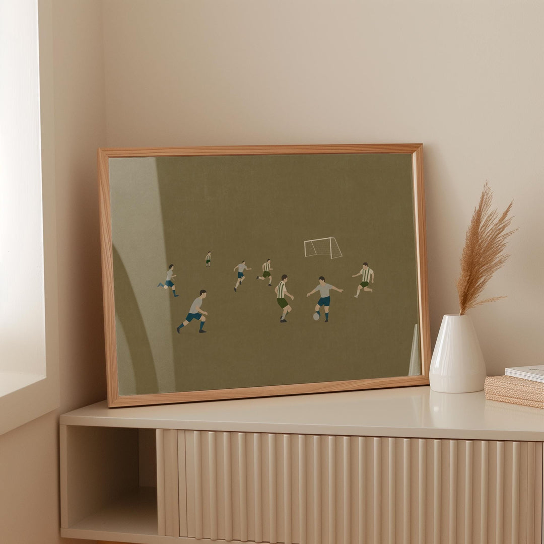 a picture of a group of people playing a game of soccer