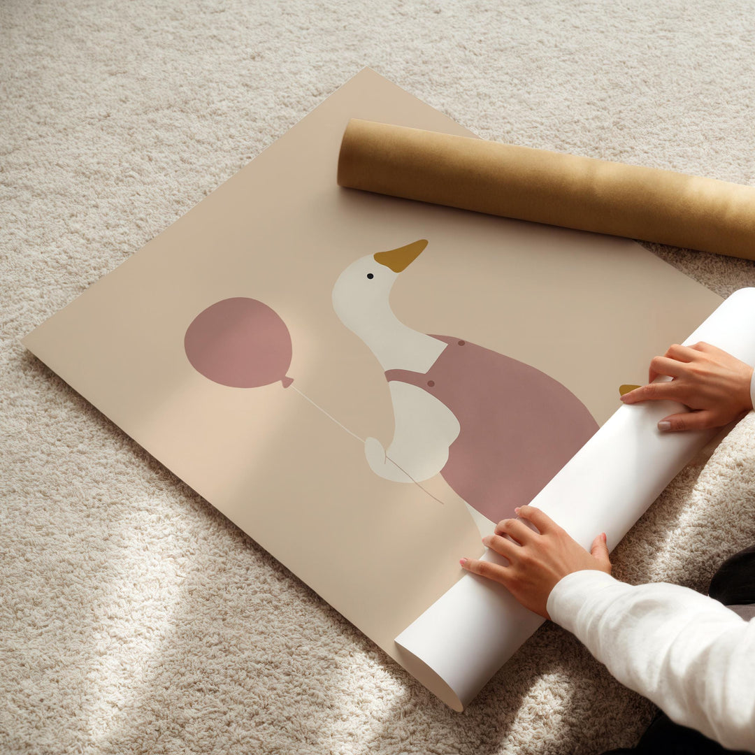 a person is holding a roll of paper on the floor