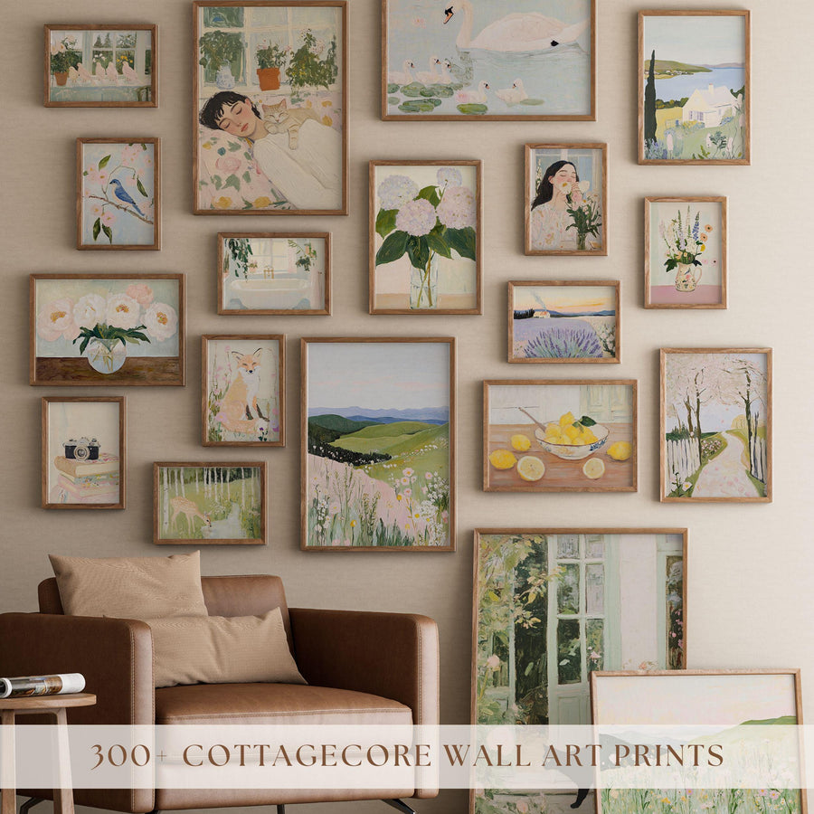 gallery wall set, wall art bundle, botanical prints, home decor art, cottage style, art collection, wall art set, nature prints, room decor, digital prints, wall decor, art prints set, interior design