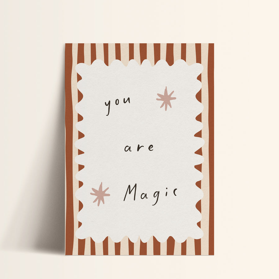 a card with the words you are magic on it