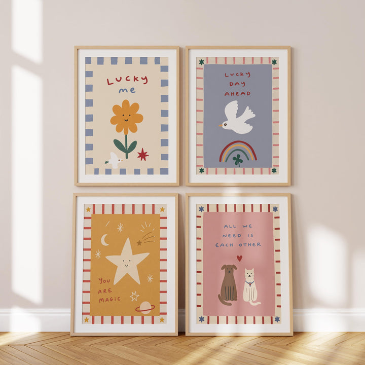 Gender Neutral Nursery Wall Art Bundle | 33 Printable Eclectic Kids Prints