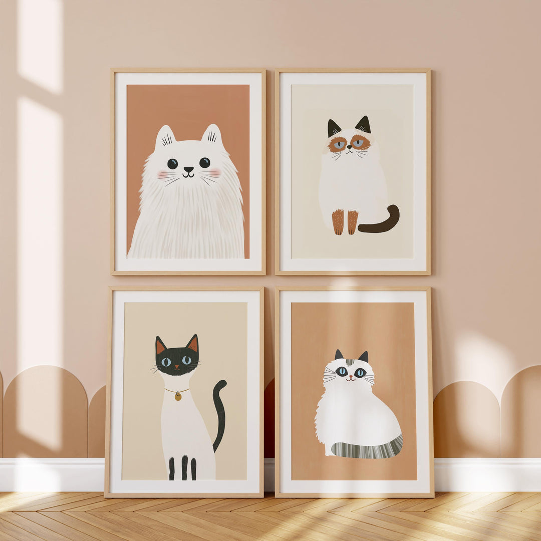 70 Playful Cat Wall Art Prints Bundle