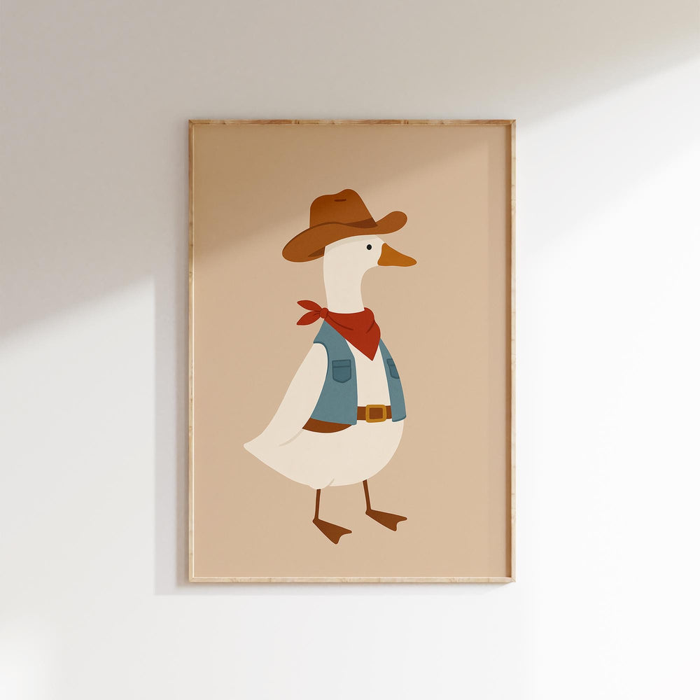 a picture of a duck wearing a cowboy hat