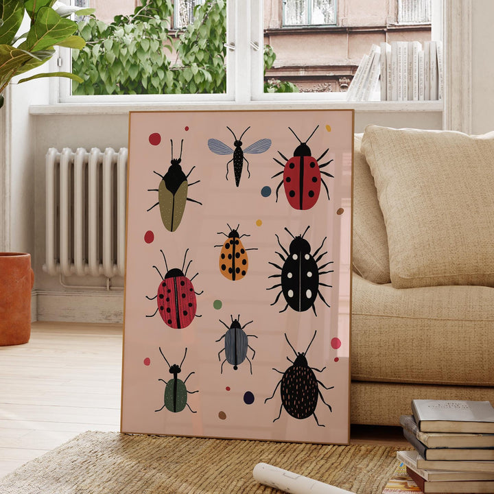 a picture of a group of bugs on a wall