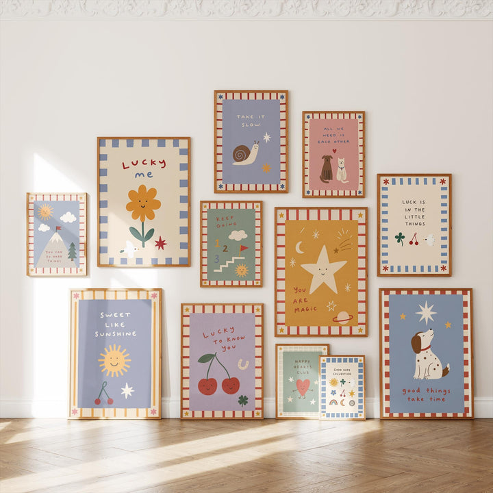 Gender Neutral Nursery Wall Art Bundle | 33 Printable Eclectic Kids Prints