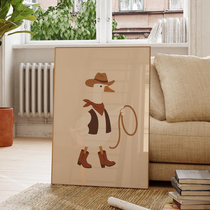 a picture of a duck wearing a cowboy hat