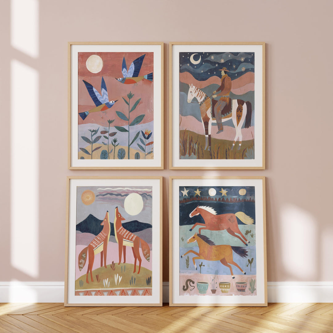 Western Nursery Wall Art Bundle | 100 Printable Cowboy & Desert Prints for Kids
