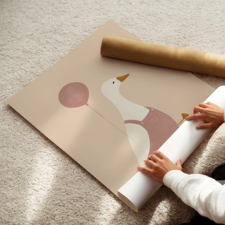 a person is holding a roll of paper on the floor