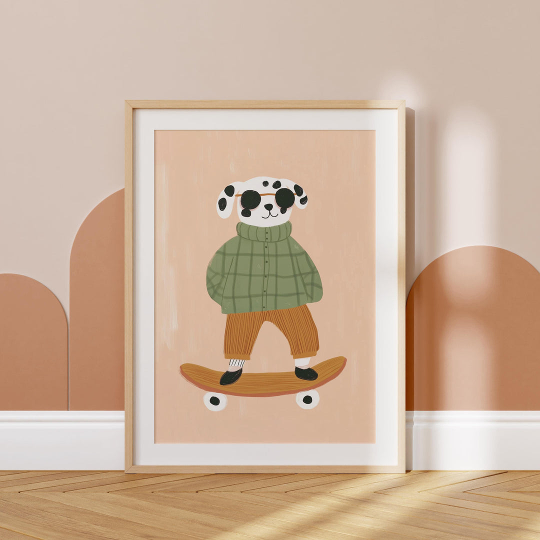 a picture of a panda on a skateboard