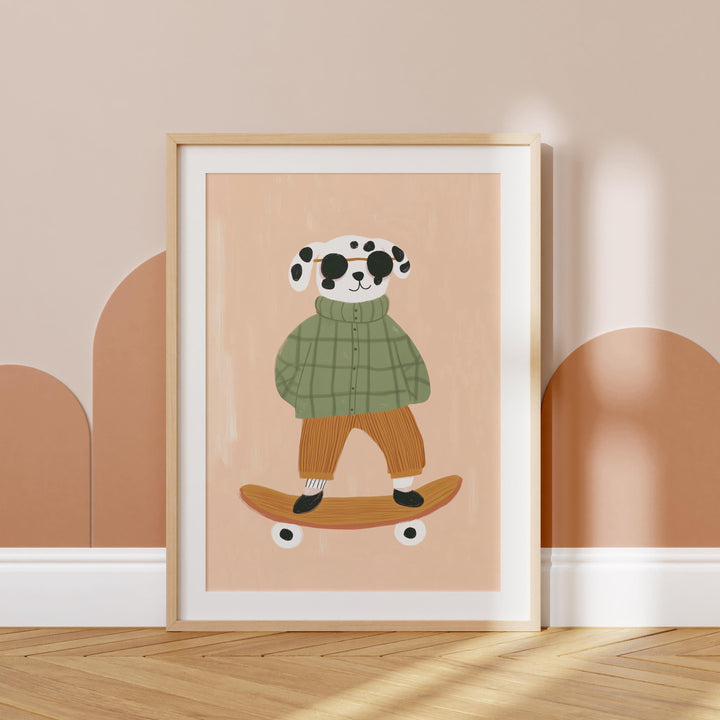a picture of a panda on a skateboard