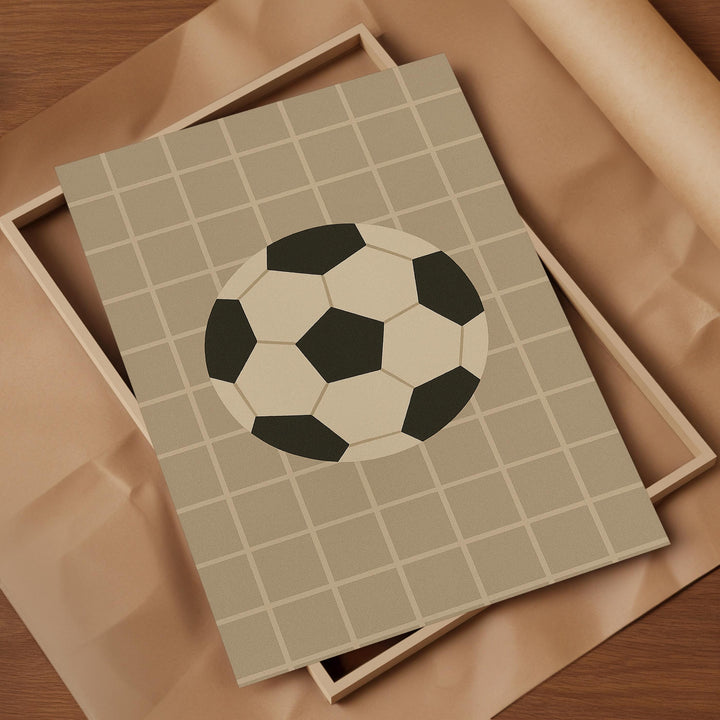 a picture of a soccer ball on a piece of paper