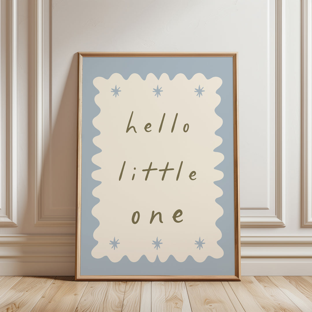 a picture frame sitting on top of a wooden floor