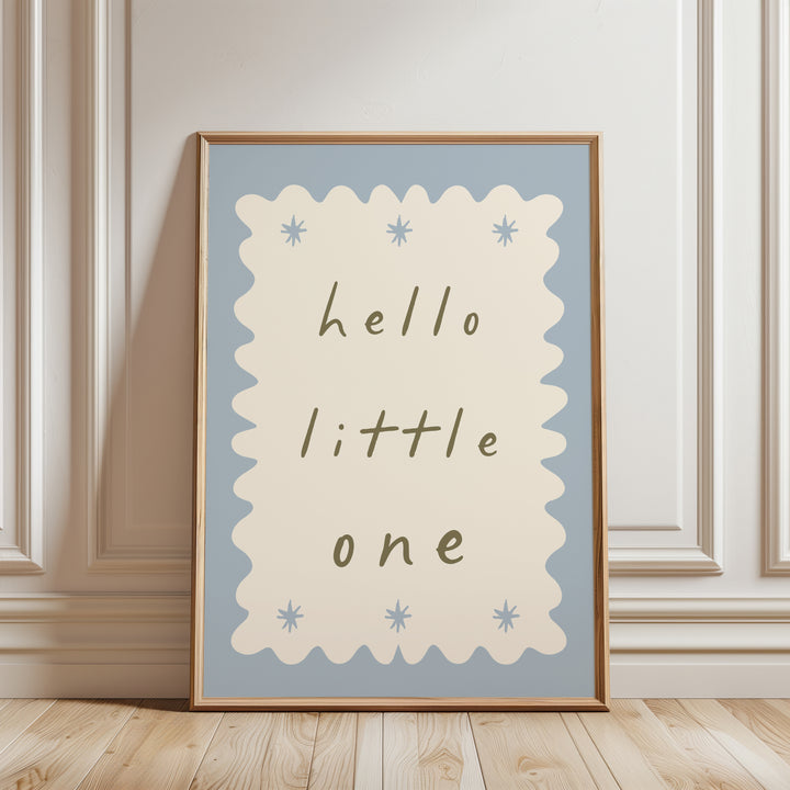 a picture frame sitting on top of a wooden floor
