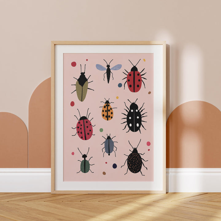 a picture of a group of bugs on a wall