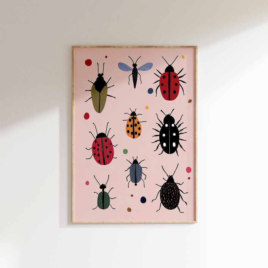 a picture of a bunch of bugs on a wall
