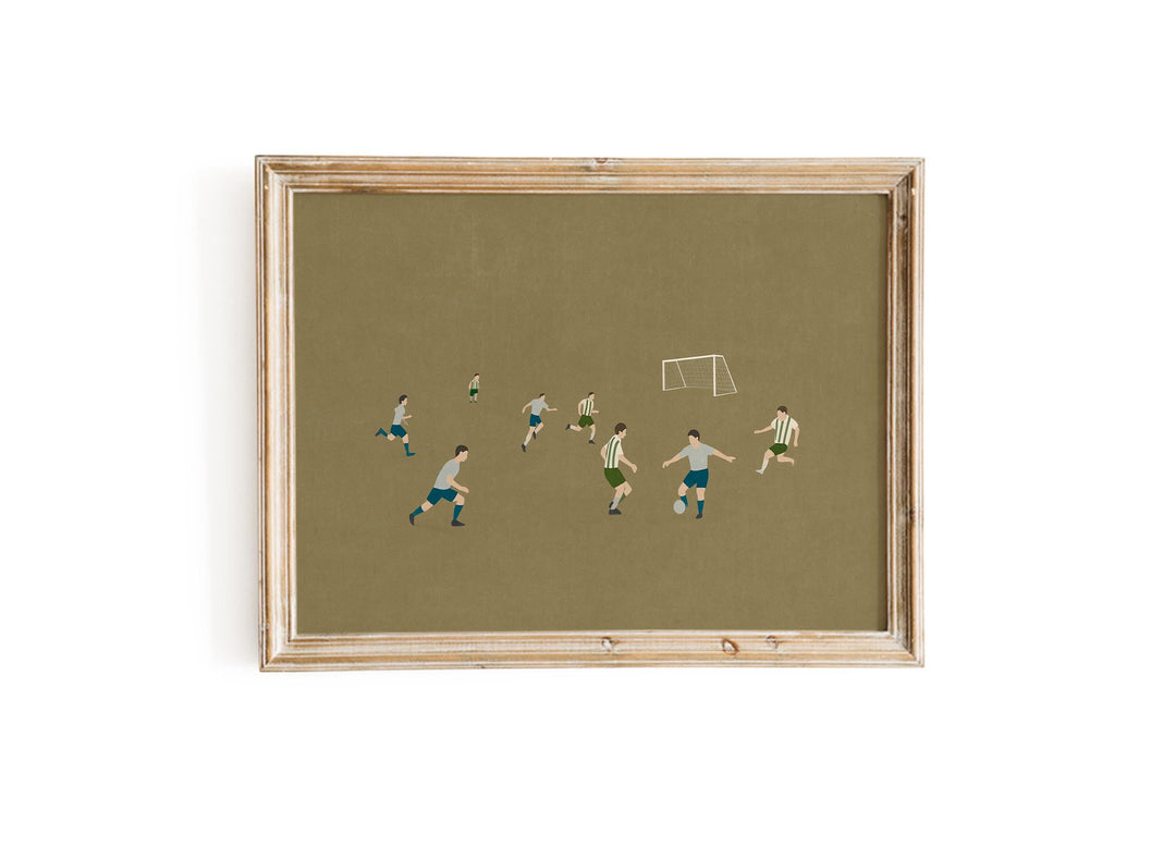 a picture of a group of people playing soccer