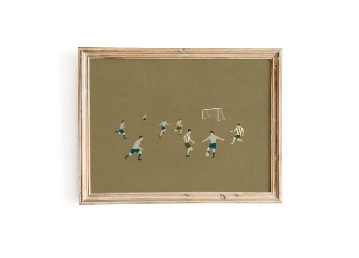 a picture of a group of people playing soccer