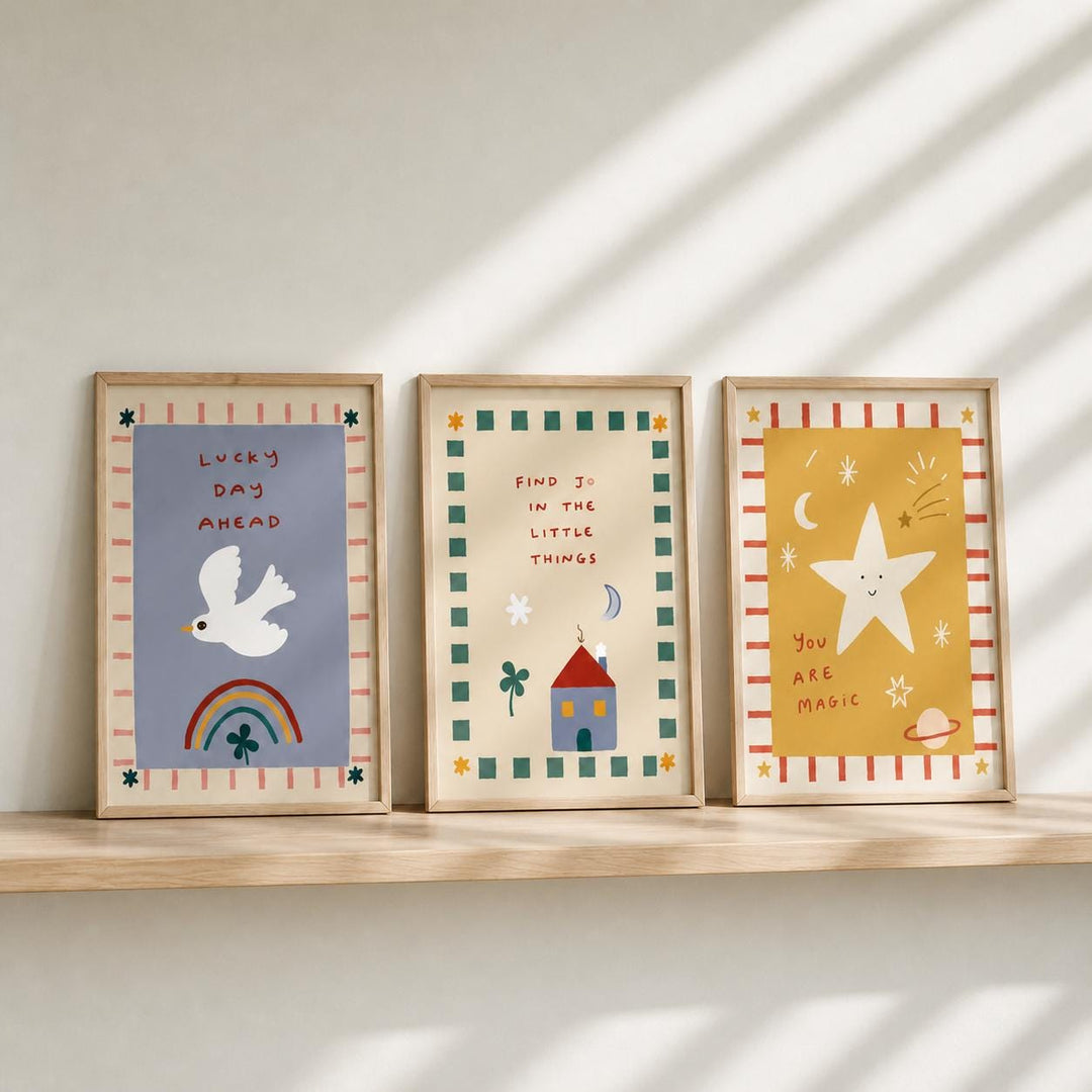 Gender Neutral Nursery Wall Art Bundle | 33 Printable Eclectic Kids Prints