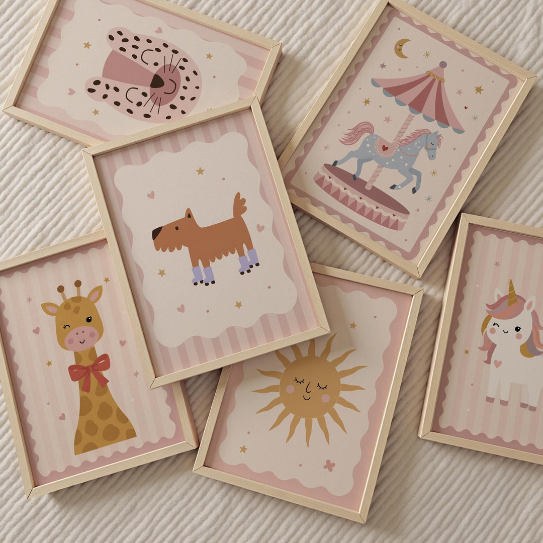 Blush Pink Nursery Wall Art Bundle | 62 Printable Girls Room Prints