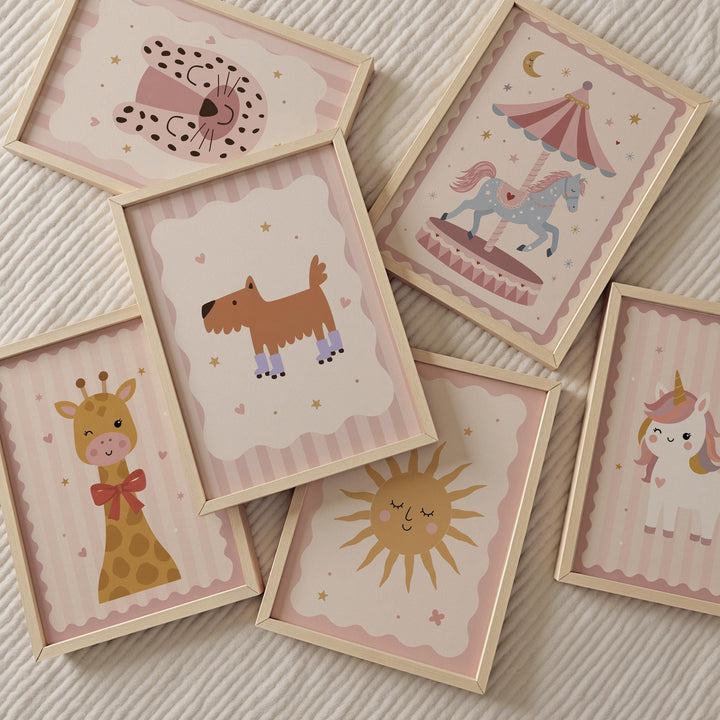 Blush Pink Nursery Wall Art Bundle | 62 Printable Girls Room Prints