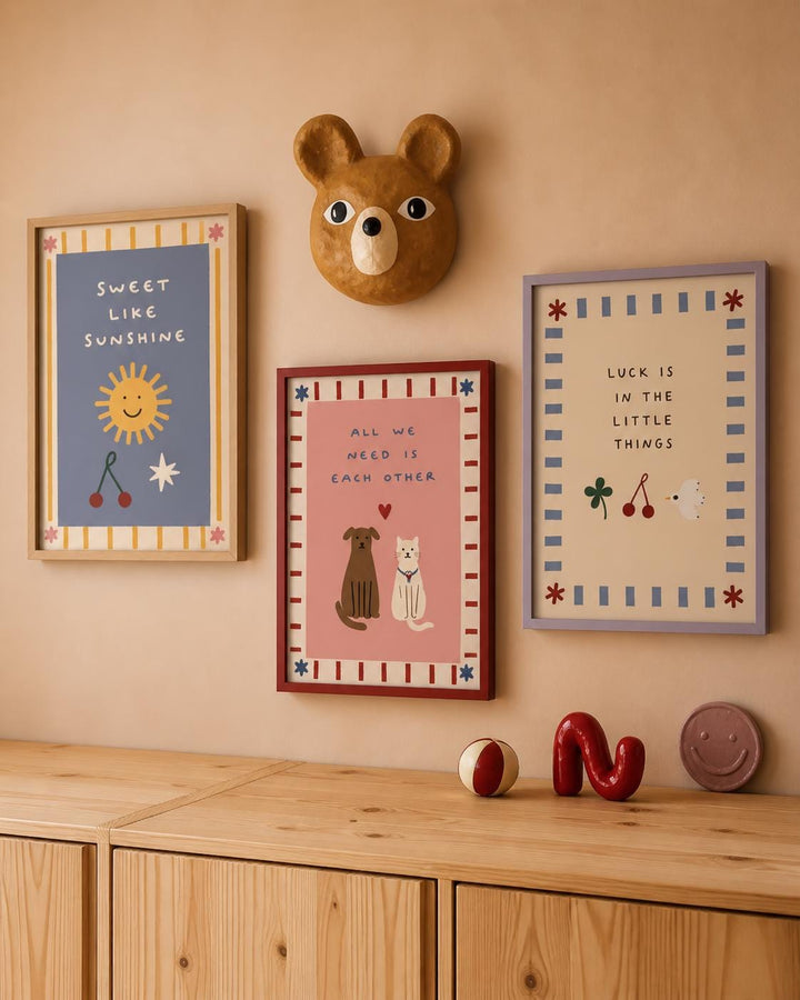 Gender Neutral Nursery Wall Art Bundle | 33 Printable Eclectic Kids Prints