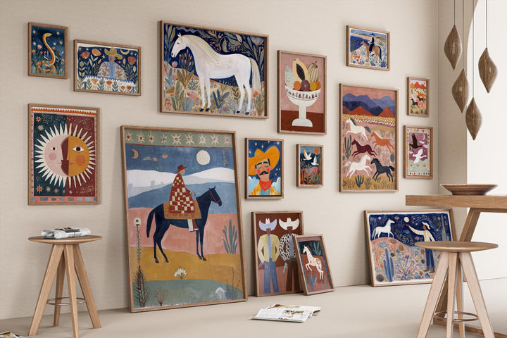 Western Nursery Wall Art Bundle | 100 Printable Cowboy & Desert Prints for Kids