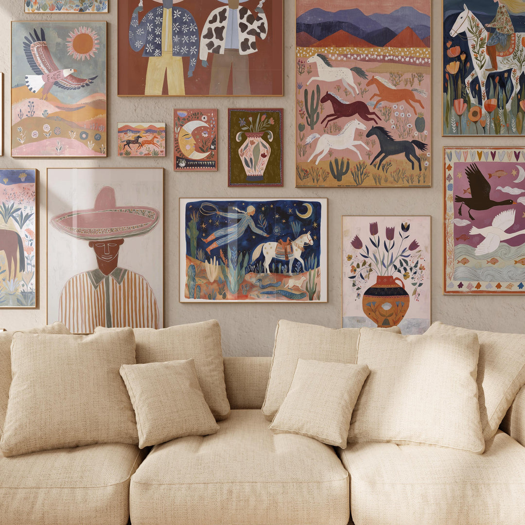 Western Nursery Wall Art Bundle | 100 Printable Cowboy & Desert Prints for Kids