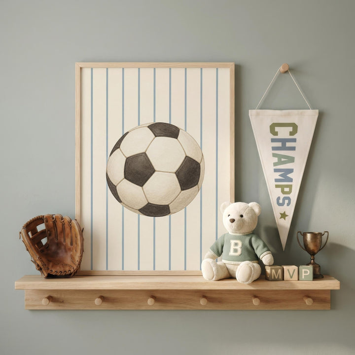 Sports Nursery Print Bundle, 13 Boys Room Wall Art Set, Game Day Prints