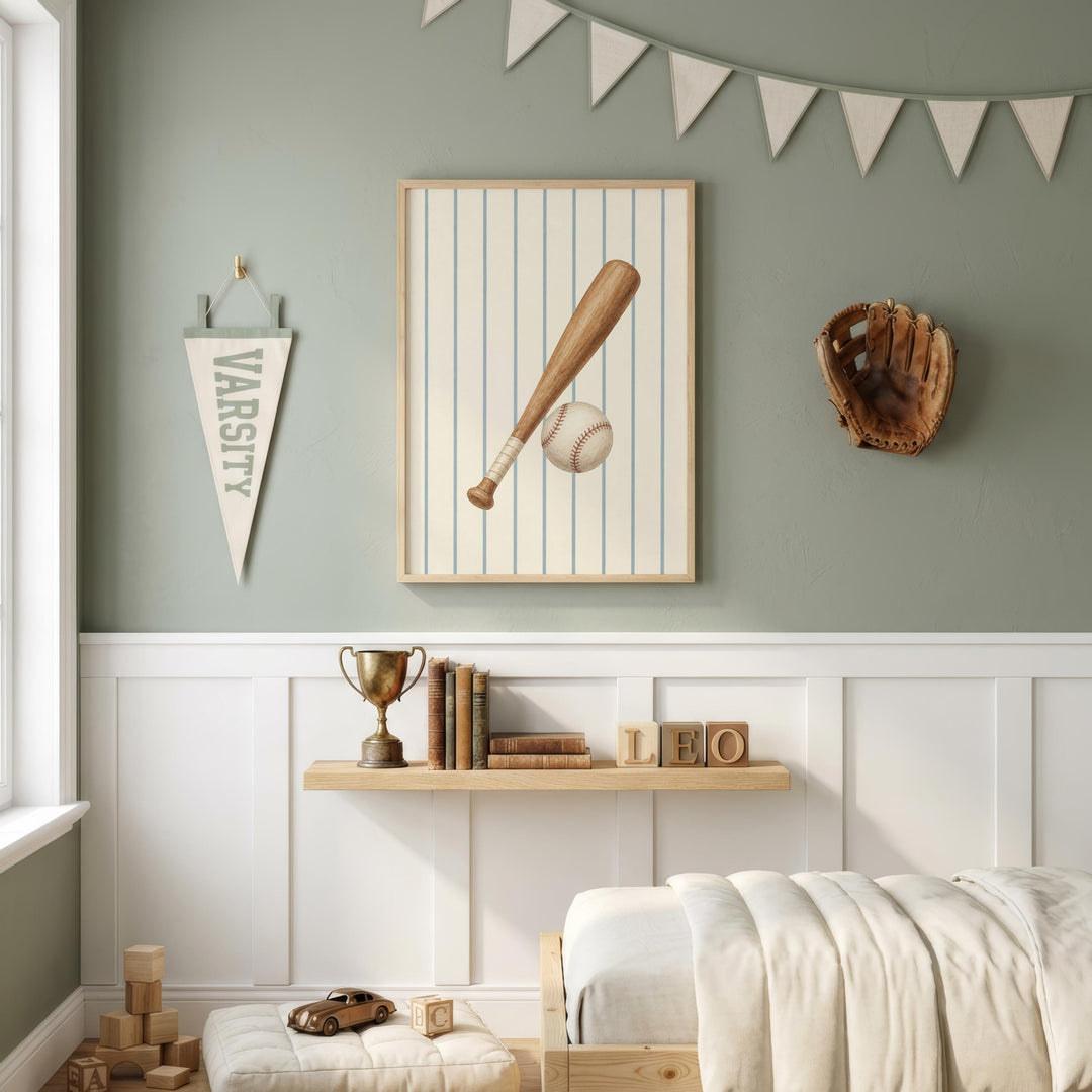 Sports Nursery Print Bundle, 13 Boys Room Wall Art Set, Game Day Prints