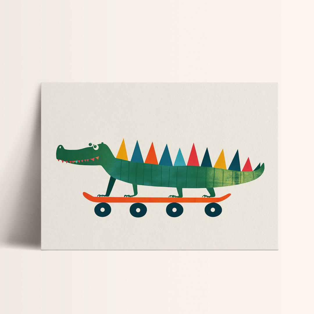 Skateboarding Crocodile