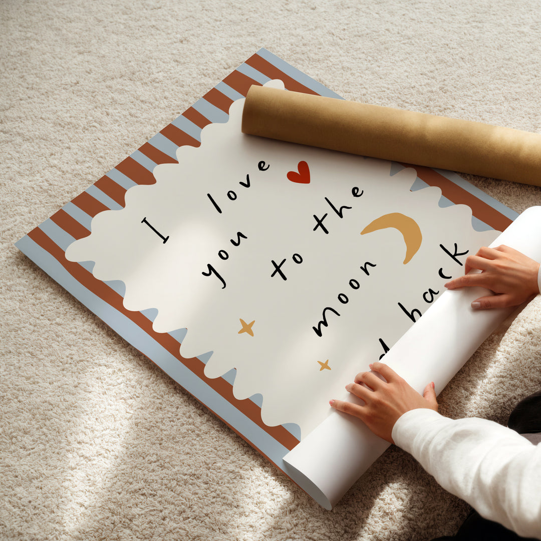 To The Moon Print Cherry