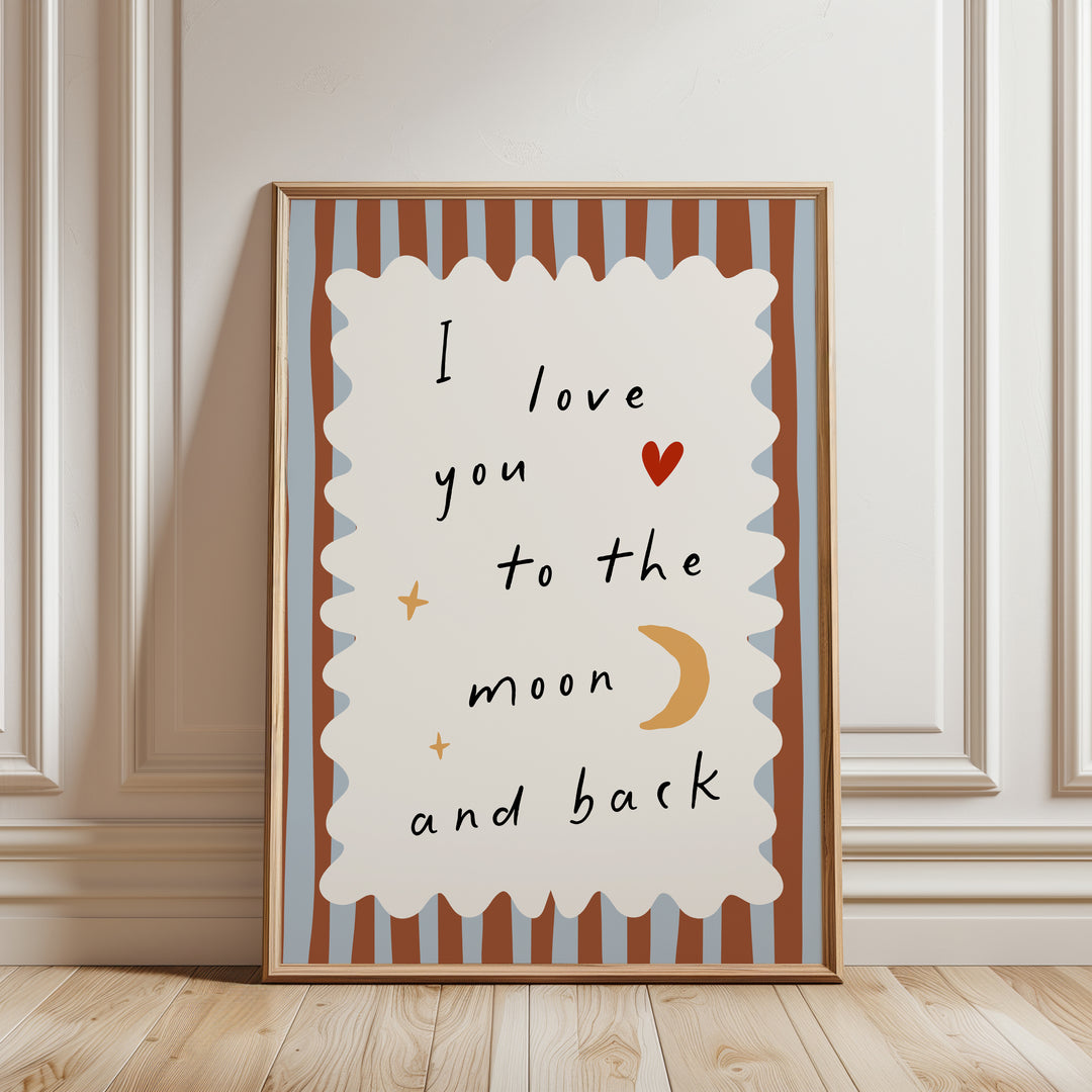 To The Moon Print Cherry