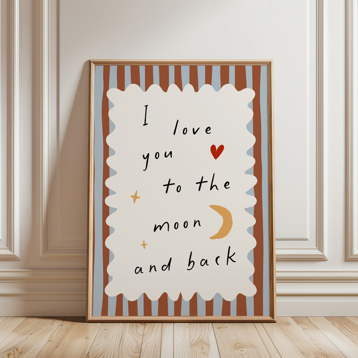 To The Moon Print Cherry