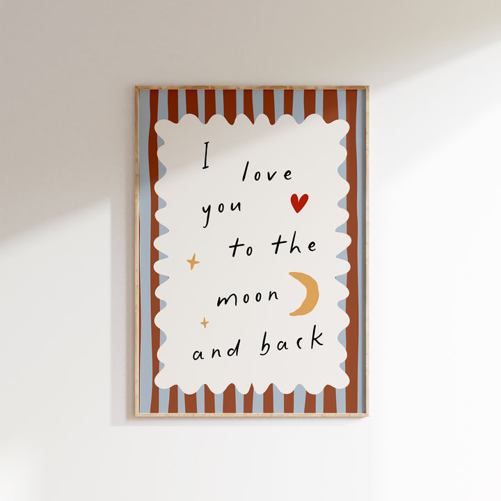 To The Moon Print Cherry