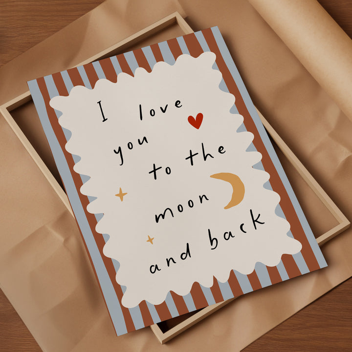 To The Moon Print Cherry