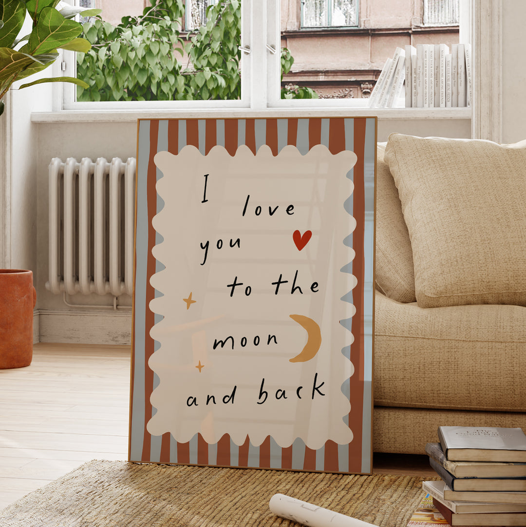 To The Moon Print Cherry