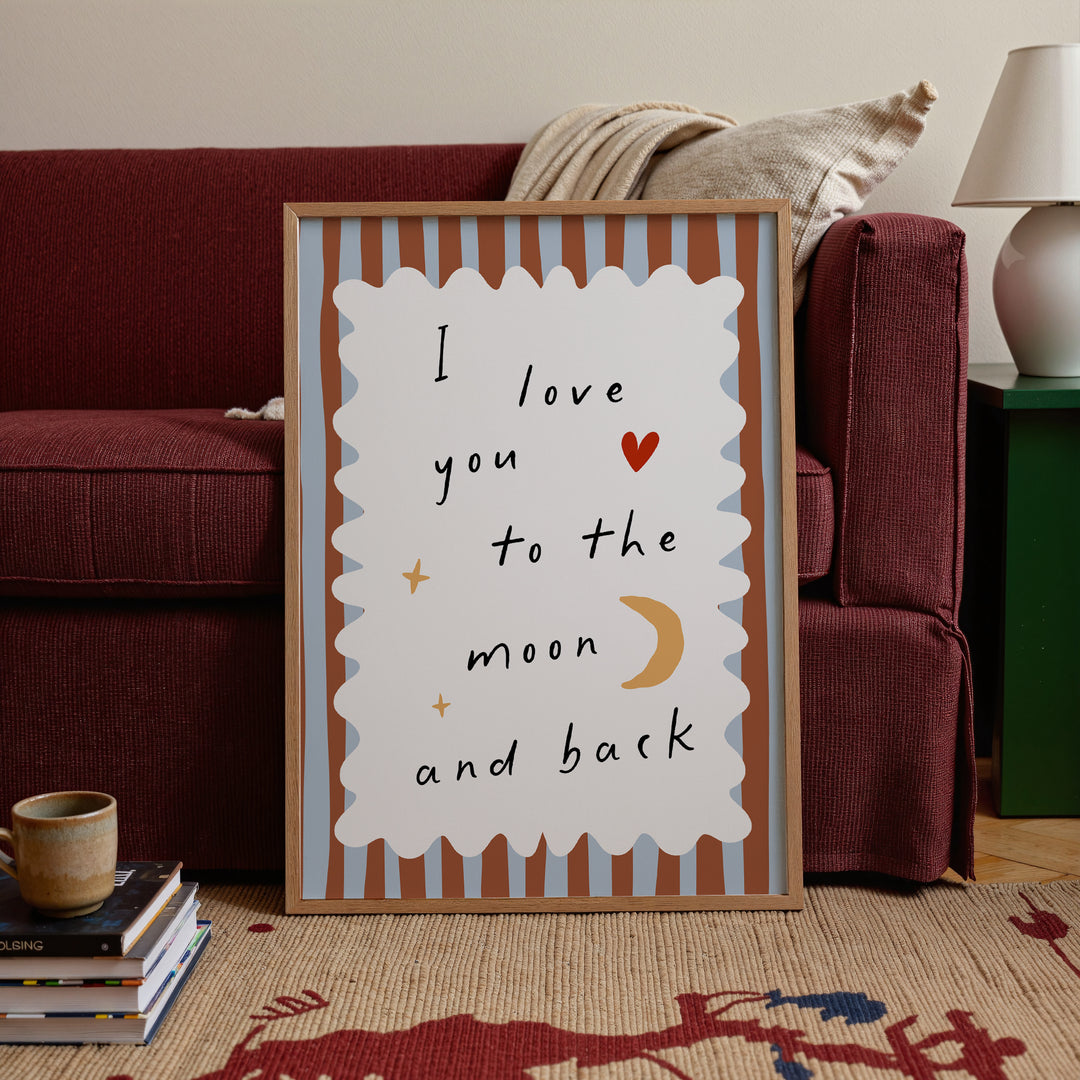 To The Moon Print Cherry