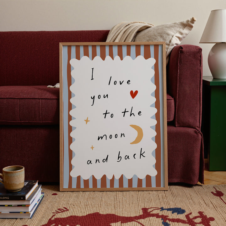 To The Moon Print Cherry