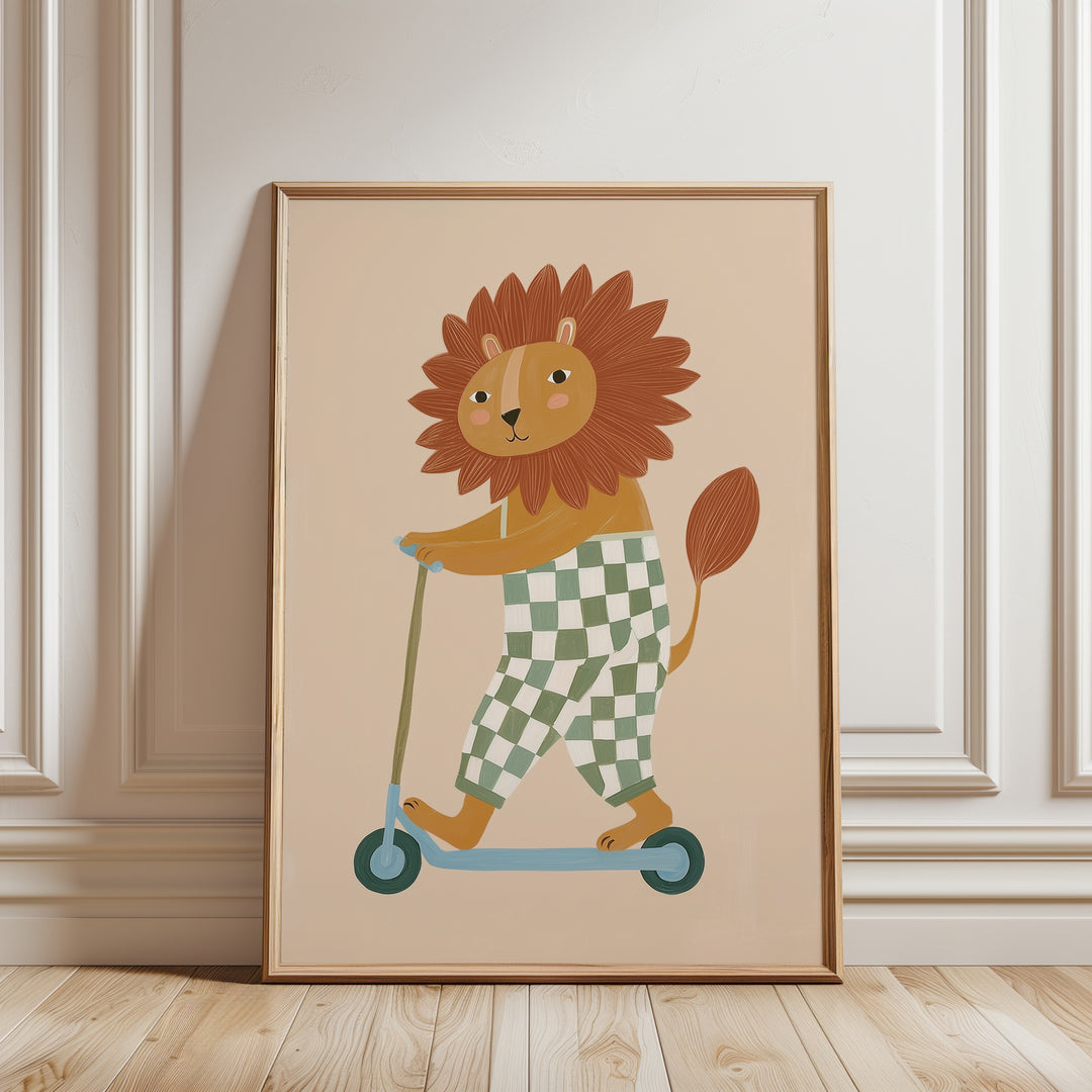 Cool Cub on Wheels Print