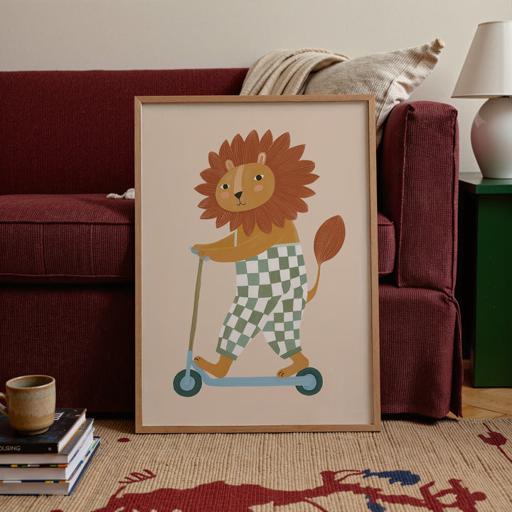 Cool Cub on Wheels Print
