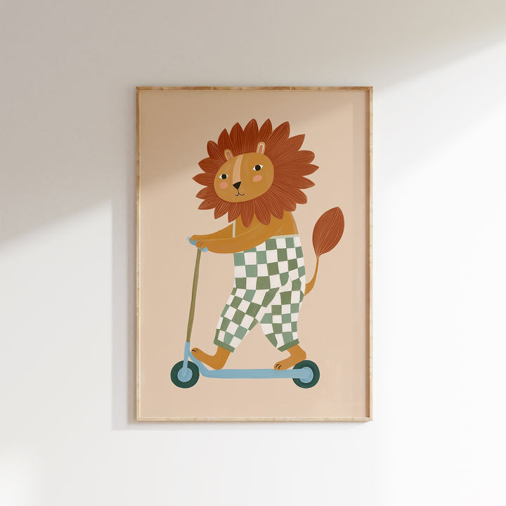 Cool Cub on Wheels Print