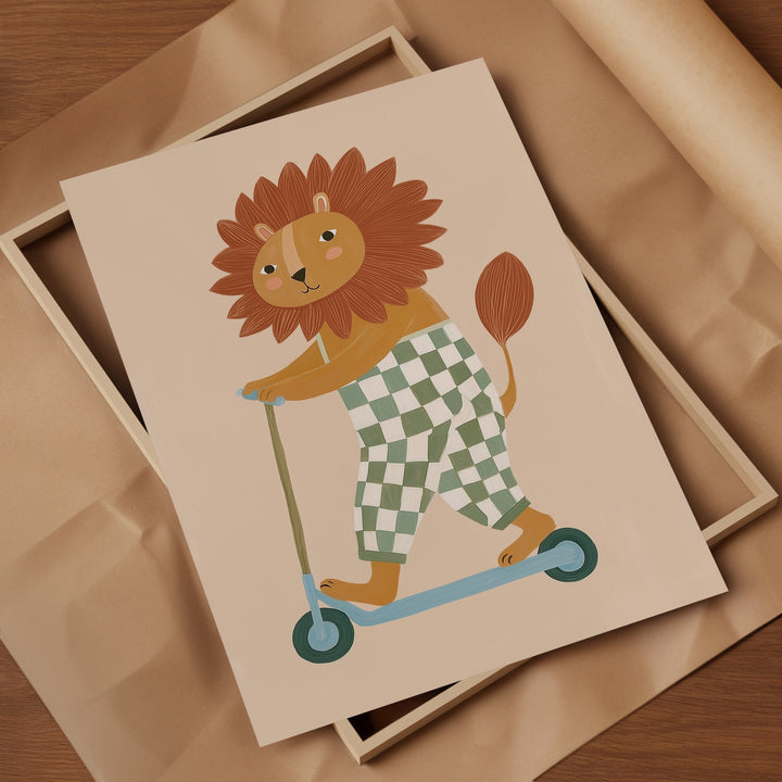 Cool Cub on Wheels Print