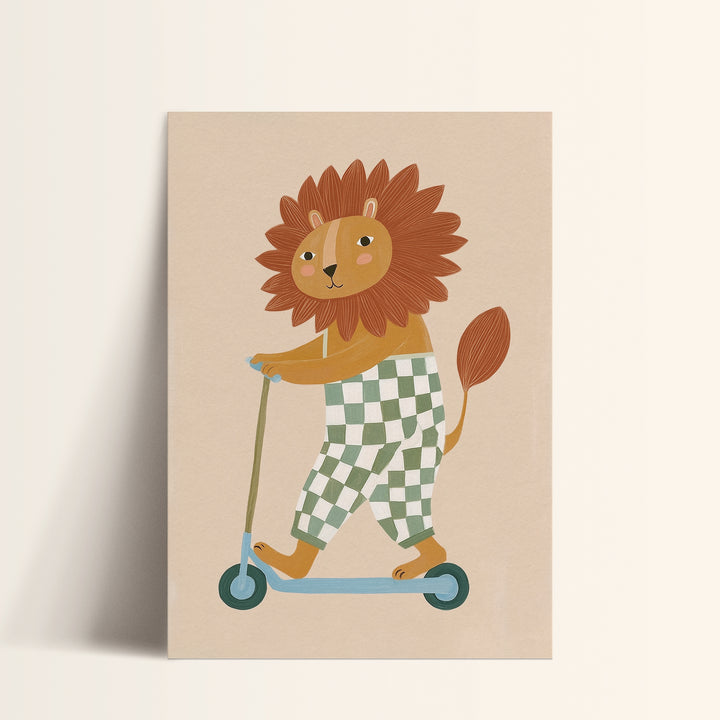 Cool Cub on Wheels Print